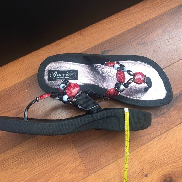 Grandco Sandals ~ Red Granite ~ Black Sole - Picture 3 of 4